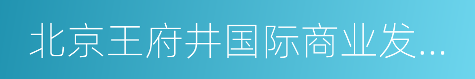 北京王府井国际商业发展有限公司的同义词