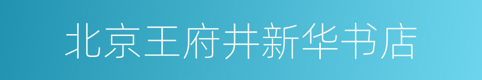 北京王府井新华书店的同义词