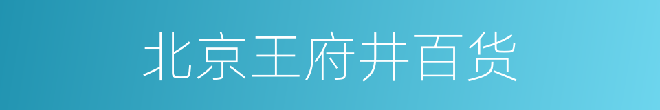 北京王府井百货的同义词