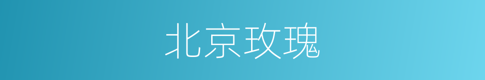 北京玫瑰的同义词