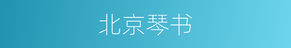 北京琴书的同义词