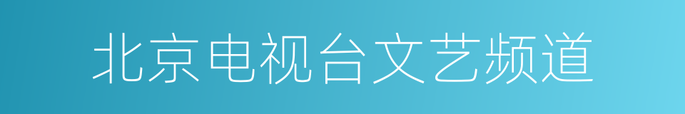 北京电视台文艺频道的同义词