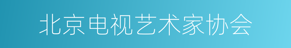 北京电视艺术家协会的同义词