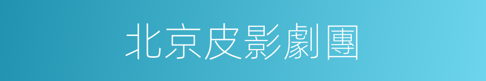 北京皮影劇團的同義詞