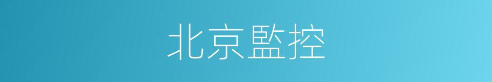 北京監控的同義詞