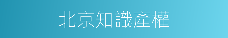 北京知識產權的同義詞