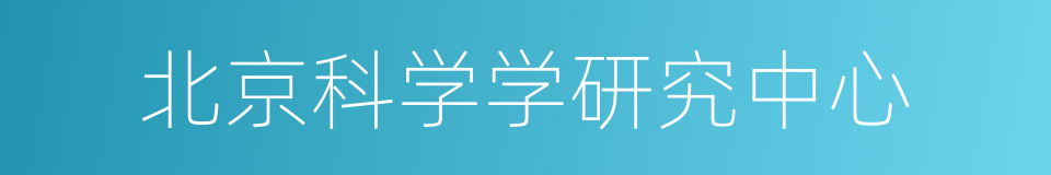 北京科学学研究中心的同义词