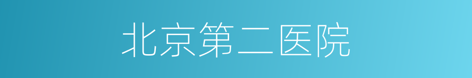 北京第二医院的同义词