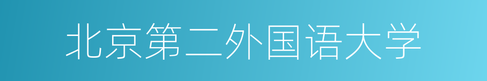 北京第二外国语大学的同义词