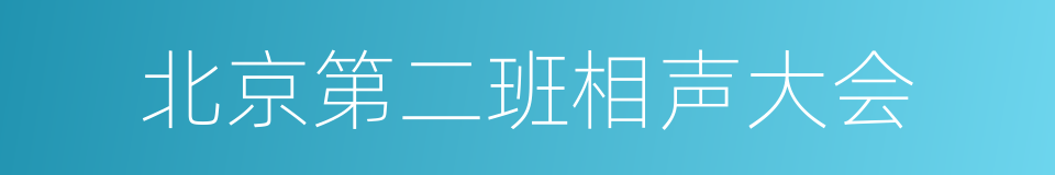 北京第二班相声大会的同义词