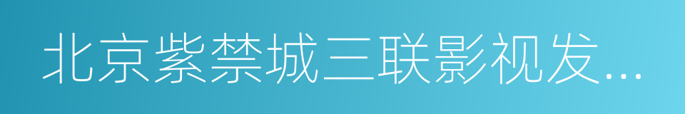 北京紫禁城三联影视发行有限公司的同义词