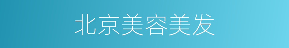 北京美容美发的同义词