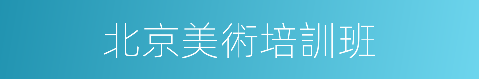 北京美術培訓班的同義詞