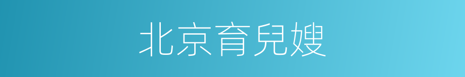 北京育兒嫂的同義詞