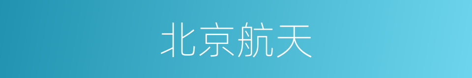 北京航天的同义词