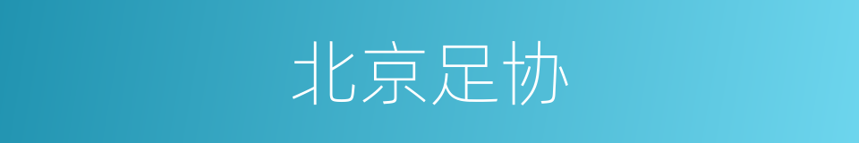 北京足协的同义词