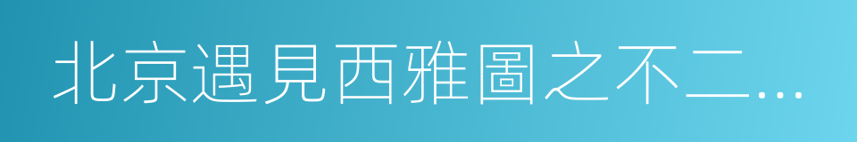 北京遇見西雅圖之不二情書的同義詞