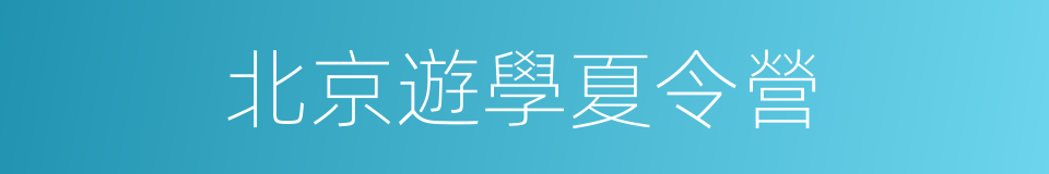 北京遊學夏令營的同義詞