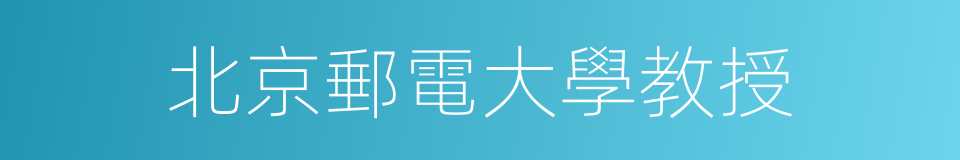 北京郵電大學教授的同義詞