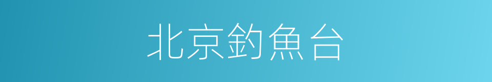 北京釣魚台的同義詞