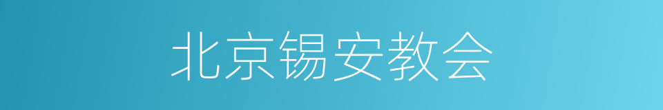 北京锡安教会的同义词