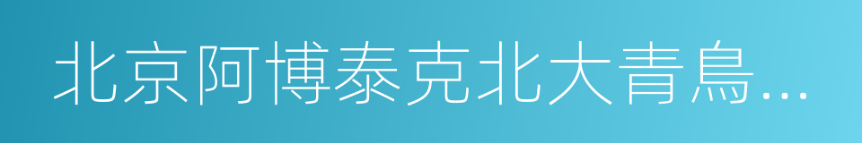 北京阿博泰克北大青鳥信息技術有限公司的同義詞