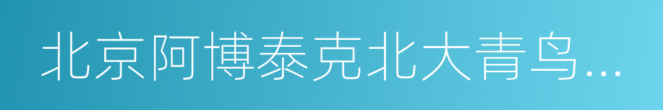 北京阿博泰克北大青鸟信息技术有限公司的同义词