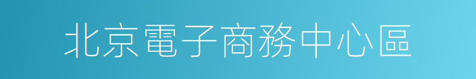 北京電子商務中心區的同義詞