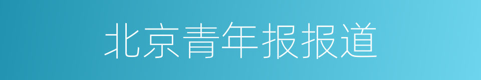 北京青年报报道的同义词