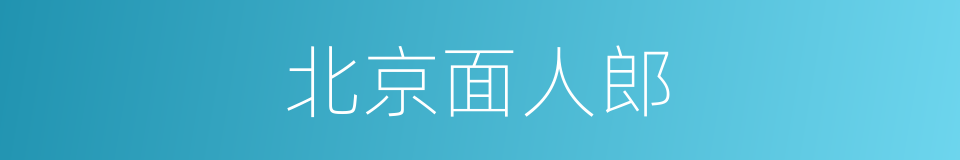 北京面人郎的同义词