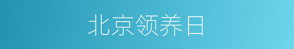 北京领养日的同义词