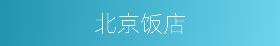 北京饭店的同义词