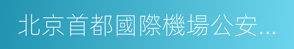 北京首都國際機場公安分局的同義詞