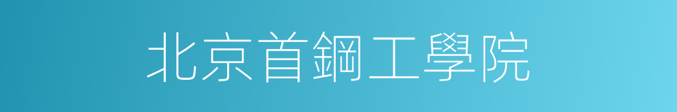 北京首鋼工學院的同義詞
