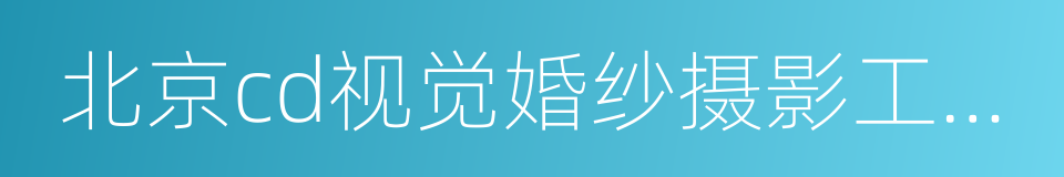 北京cd视觉婚纱摄影工作室的同义词