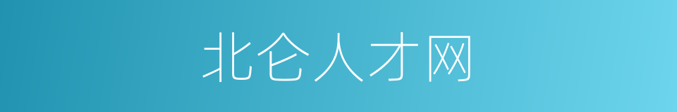 北仑人才网的同义词
