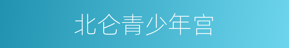 北仑青少年宫的同义词