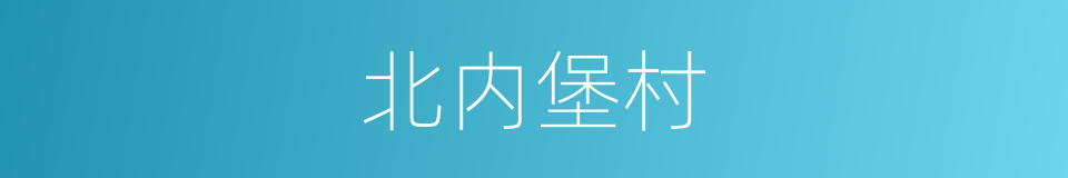 北内堡村的同义词