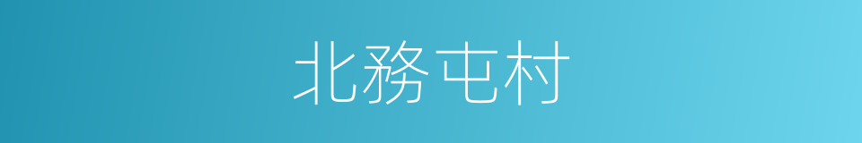 北務屯村的同義詞