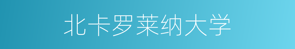 北卡罗莱纳大学的同义词