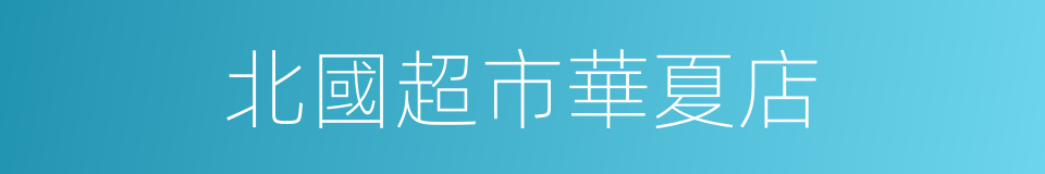 北國超市華夏店的同義詞