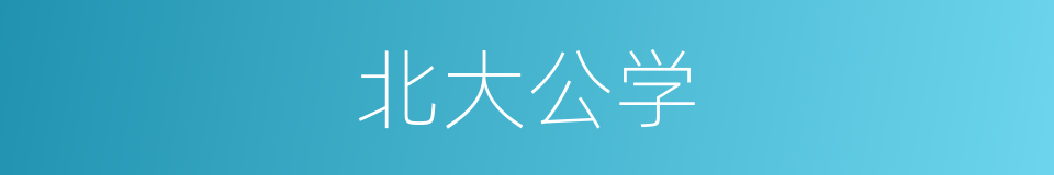 北大公学的同义词