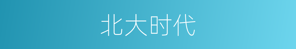 北大时代的同义词