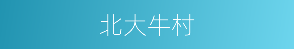 北大牛村的同义词