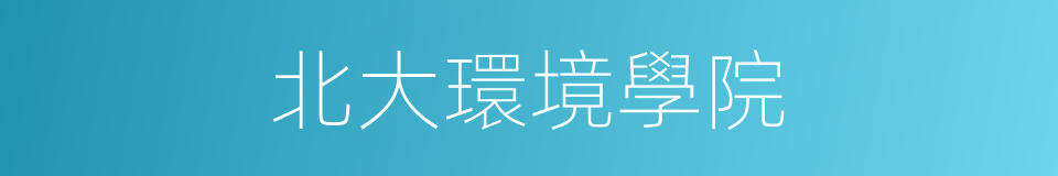 北大環境學院的同義詞