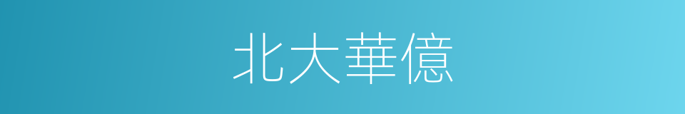 北大華億的同義詞