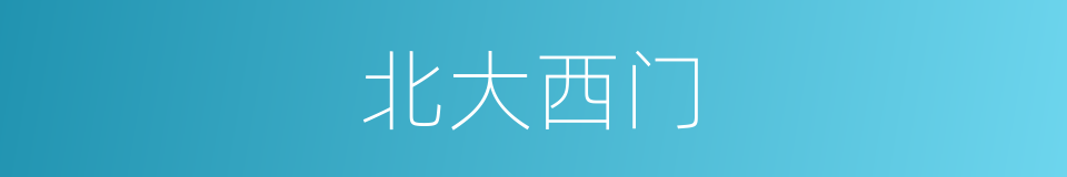 北大西门的同义词