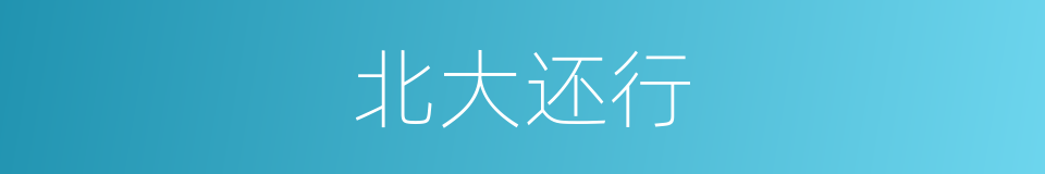 北大还行的意思