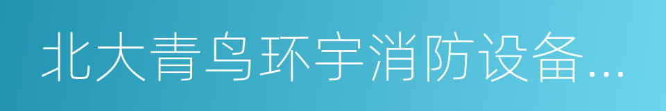 北大青鸟环宇消防设备股份有限公司的同义词