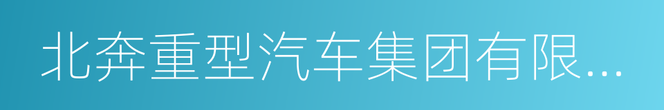 北奔重型汽车集团有限公司的同义词